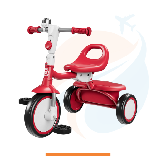 Besrey Triciclo para niños pequeños con campana. Color: Nuevo Rojo