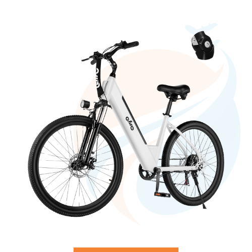 Qlife Cityone Bicicleta eléctrica para adultos de 26 pulgadas Color: Blanco