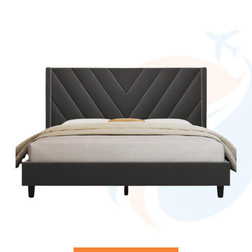 Yaheetech Base de cama Queen Gris-oscuro