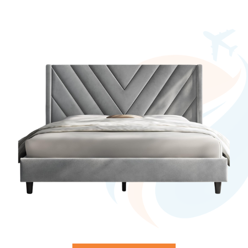 Yaheetech Base de cama Queen Gris Claro