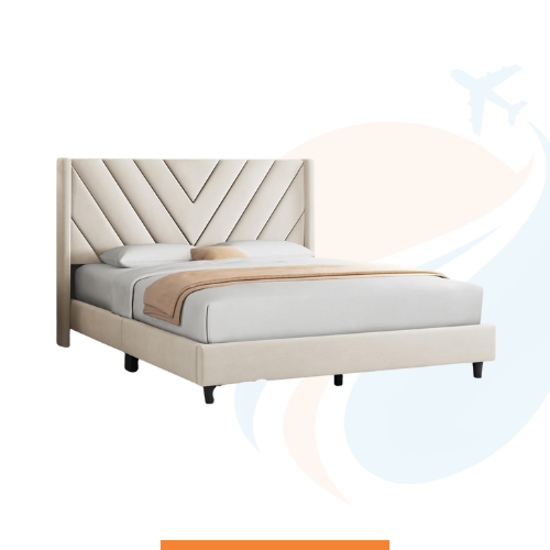 Yaheetech Base de cama Queen beige