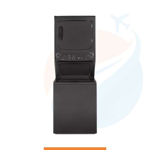 Lavadora, secadora, negra